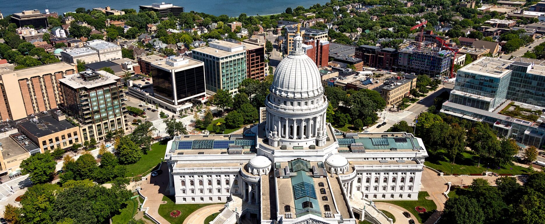 Workers Compensation in Wisconsin. State capitol from air. Why To Choose JLO?