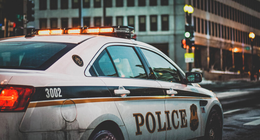 Noise-Induced Hearing Loss in the Police Force. Police vehicle.